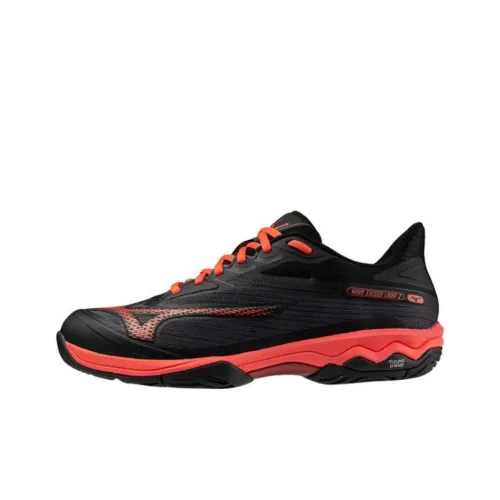 Кроссовки для тенниса Mizuno Wave Exceed Light 2 Низкий Топ Черный/Радиационный Красный Мужские