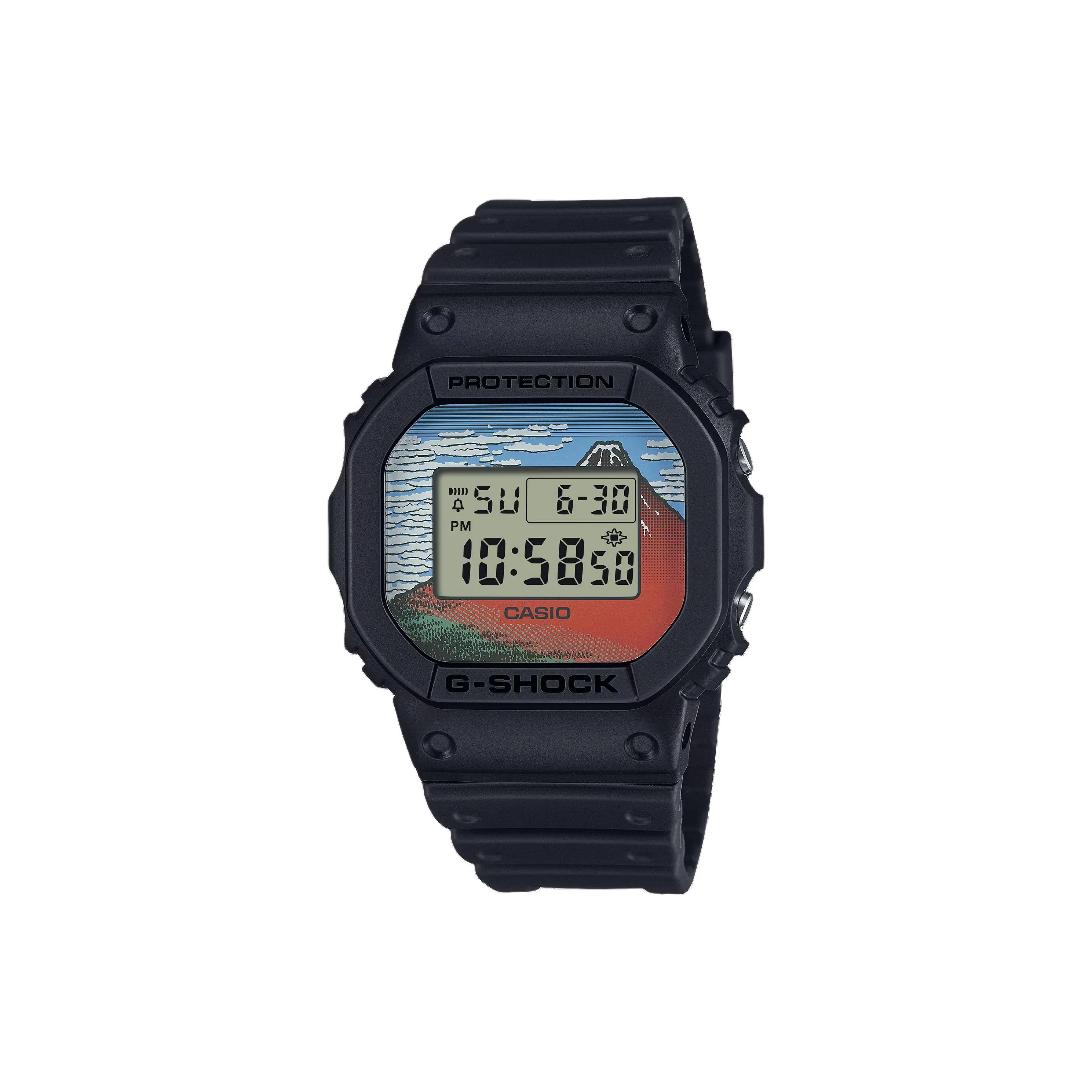 CASIO DIGITAL Series Кварцевый механизм Смольный ремешок Часы Унисекс Серый циферблат