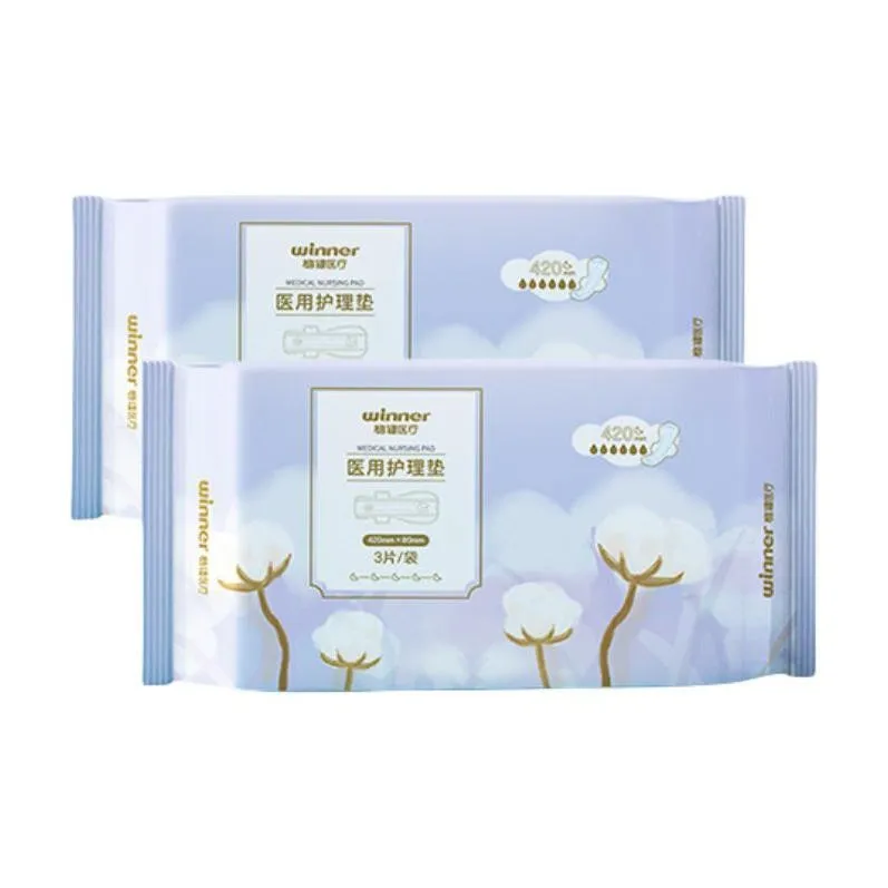WINNER Medical Защитный Пад 100% хлопок Удлиненный Night Use 420 мм