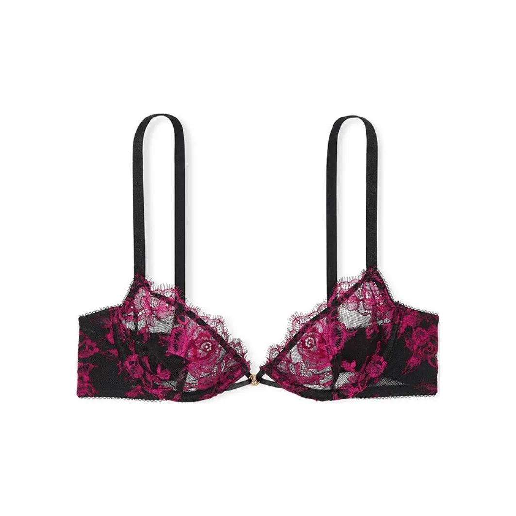 Victoria's Secret Valentine's Day Collection Черно-розовые Женские Бюстгальтеры