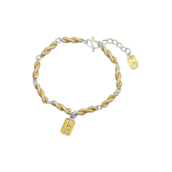KLFOOK 999 Fine Silver Bracelets Unisex