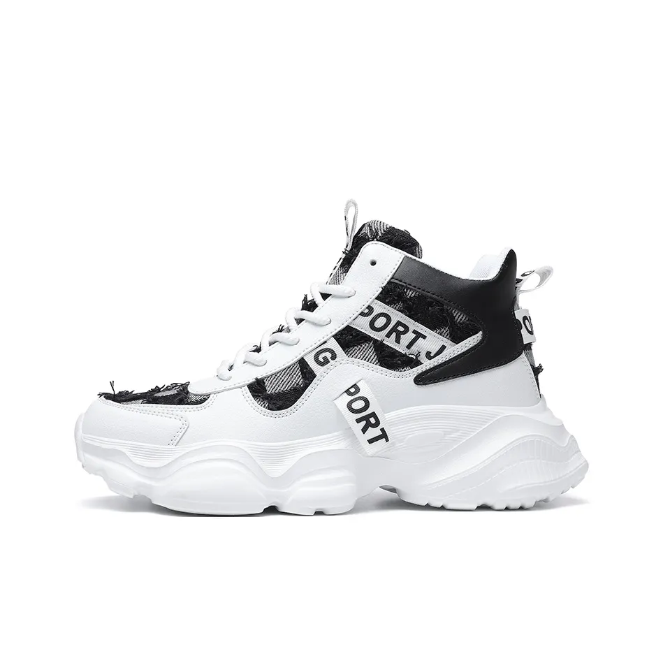 JANECO Anti-Slip Wear-Resistant High-Top Chunky Sneakers Unisex