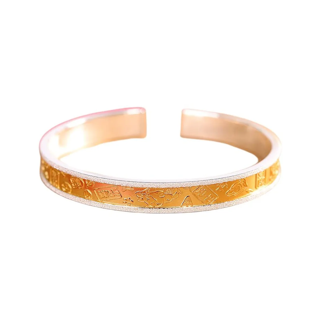 LIUXIN 999 Fine Silver Bangles Women's