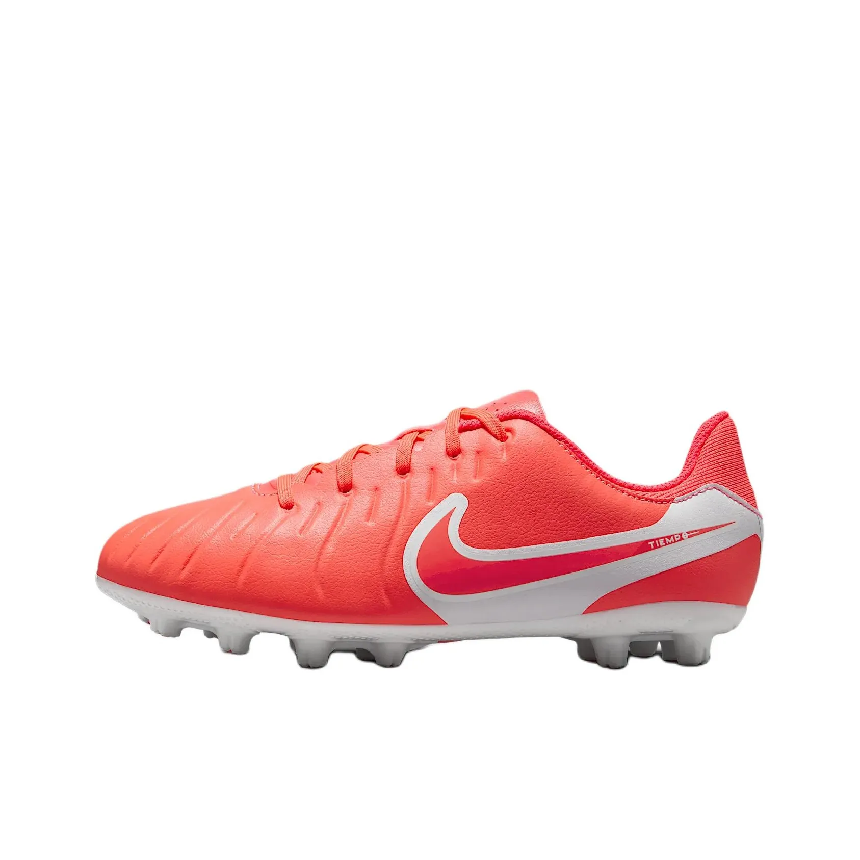Nike Tiempo Legend 10 Устойчивые к истиранию Низкие Детские Футбольные Бутсы Hot Лавовый Оранжевый Белый Детские