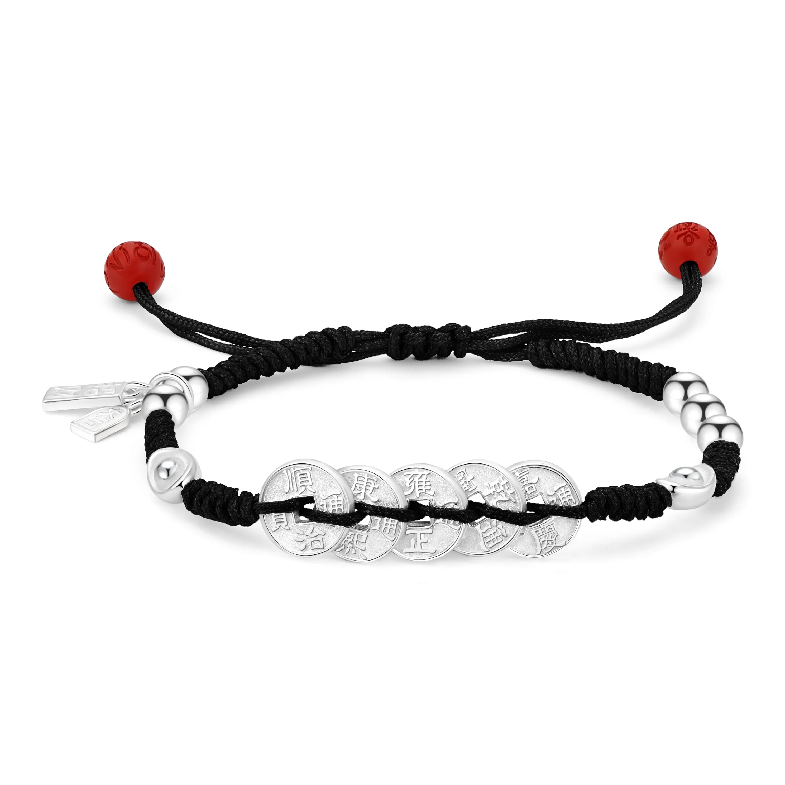 ZSY Серебряный 925 Браслет с шнурками Унисекс