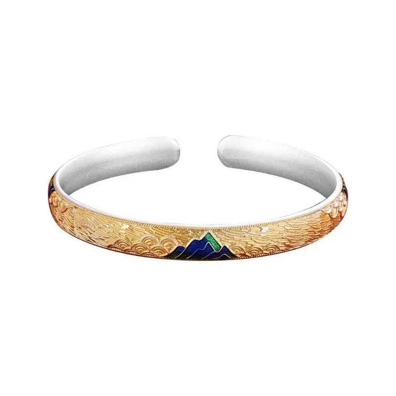 Hui Xuan Charm 999 Fine Silver Bangles Women's
