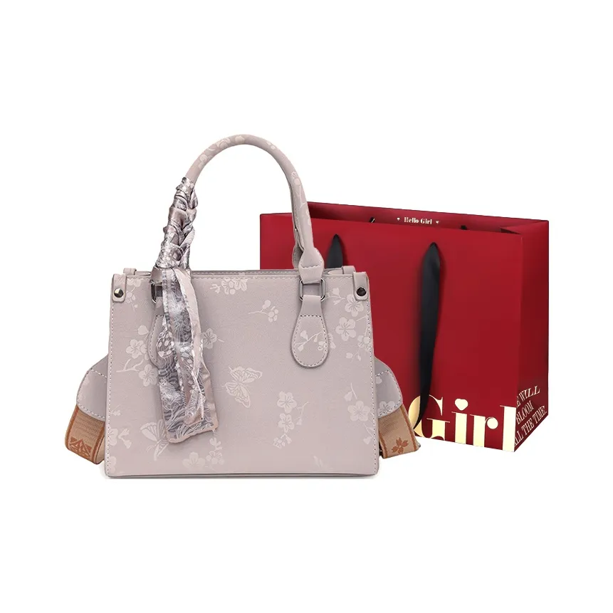 GOX ПУ (полиуретан) Одно плечо Сумка Стандартная Женская Экрю Розовый Светло-фиолетовый