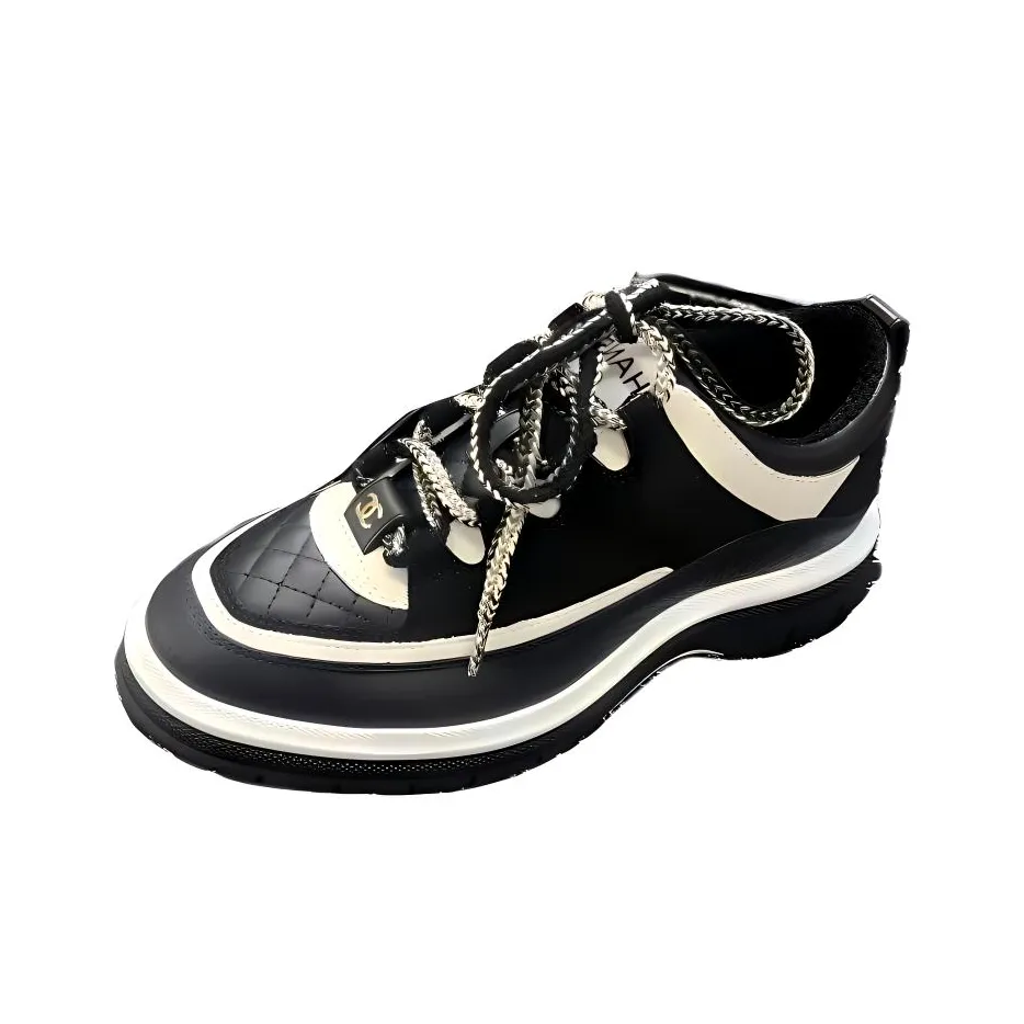 CHANEL Low Top Casual Shoes Men's Black