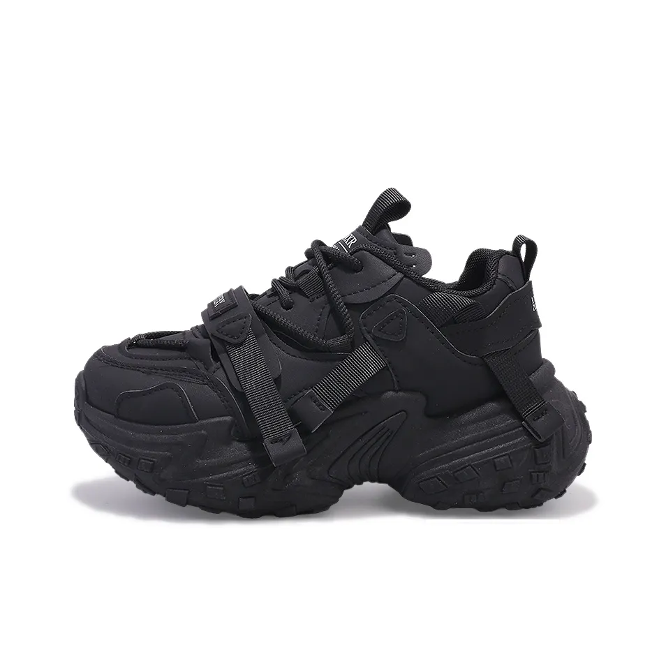 SNXR Устойчивые к истиранию низкие топовые кроссовки с толстой подошвой женские черные