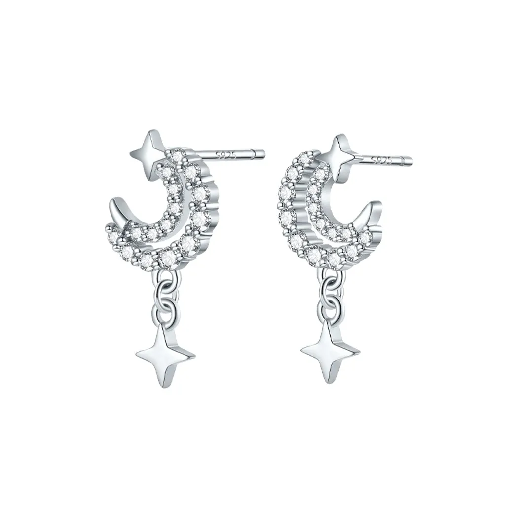 ZANC S925 Silver Earring Post Earrings Women's