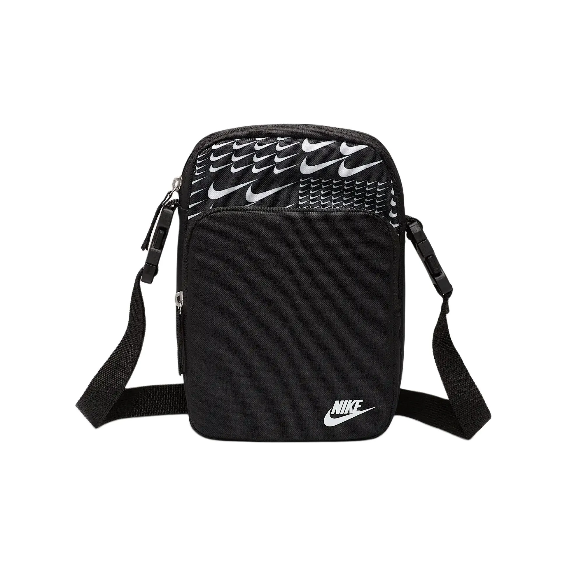 Nike Polyester Shoulder Bag, Crossbody Bag Men's Black