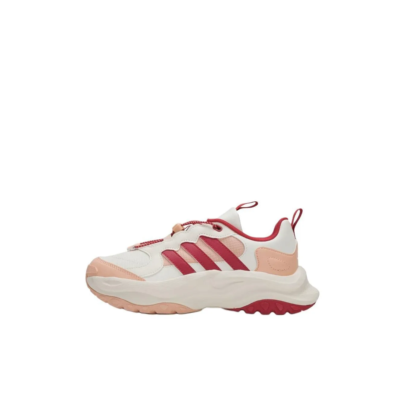 Adidas Slip-resistant Abrasion-resistant Low Top Kids Lifestyle Shoes White Pink Kids Adidas Противоскользящие Аbrasion-resistant Низкие Кеды для Детей Lifestyle Белый Розовый Детский