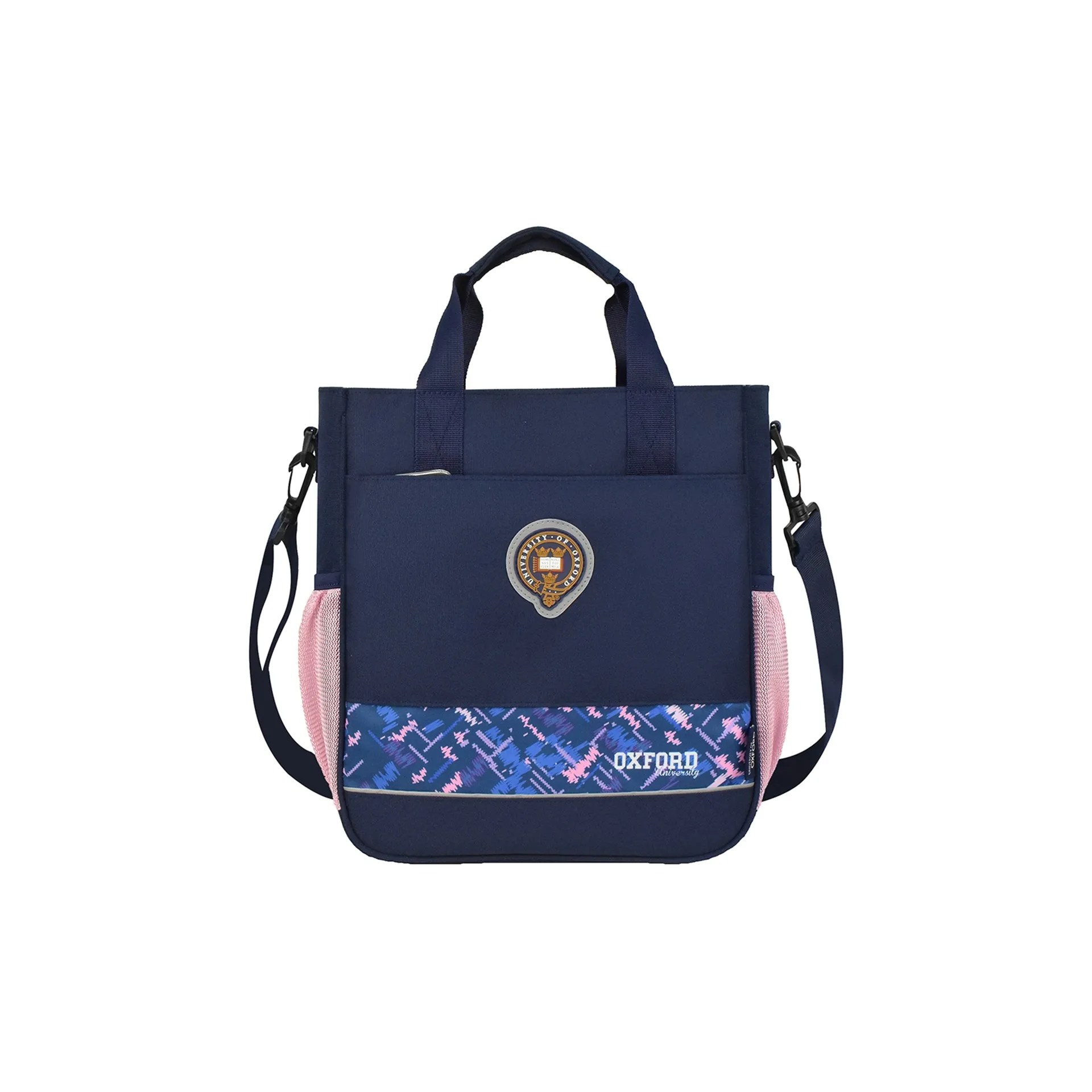 UNIVERSITY OF OXFORD Ткань Студенческая Сумка Стандартная Унисекс Темно-синий Темно-синий Розовый