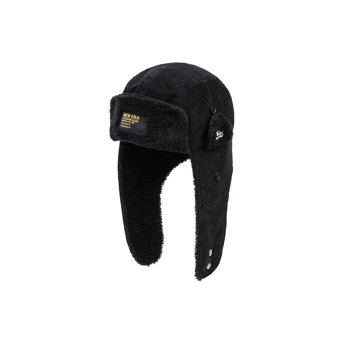 New Era Cotton, Polyester Trapper Hats Unisex Black