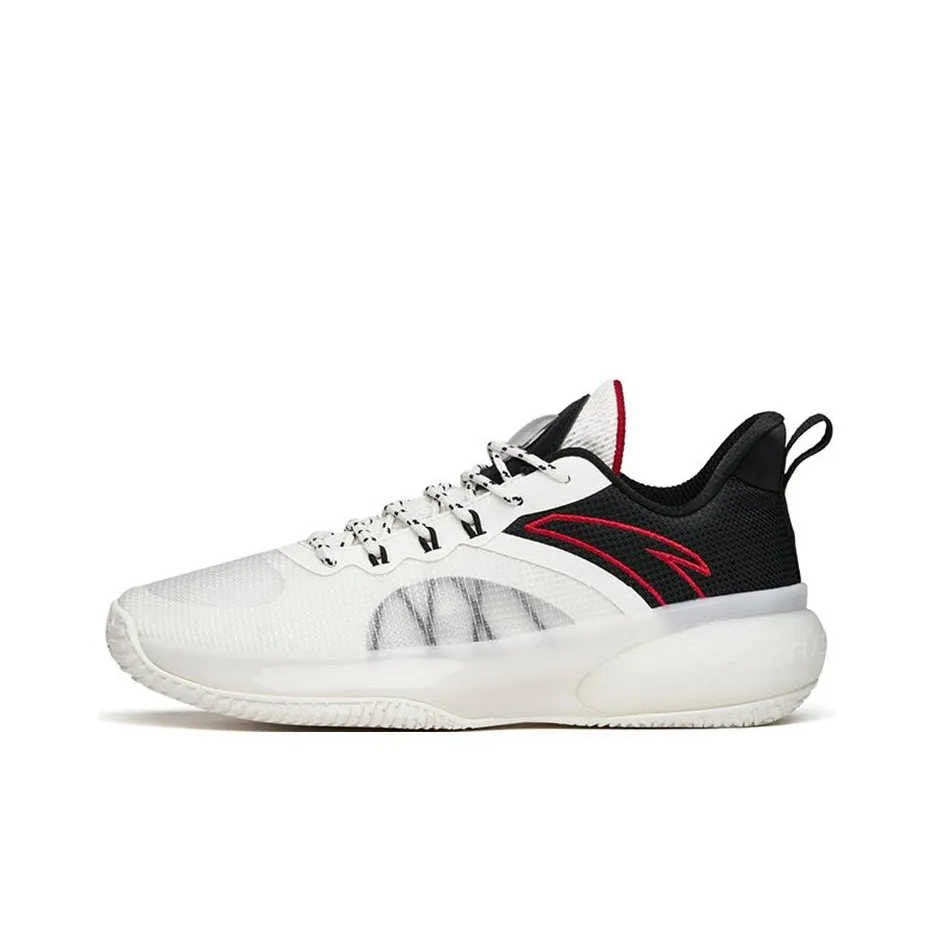 Anta Cement Quasar Low Top Performance Basketball Shoes Men's White Black