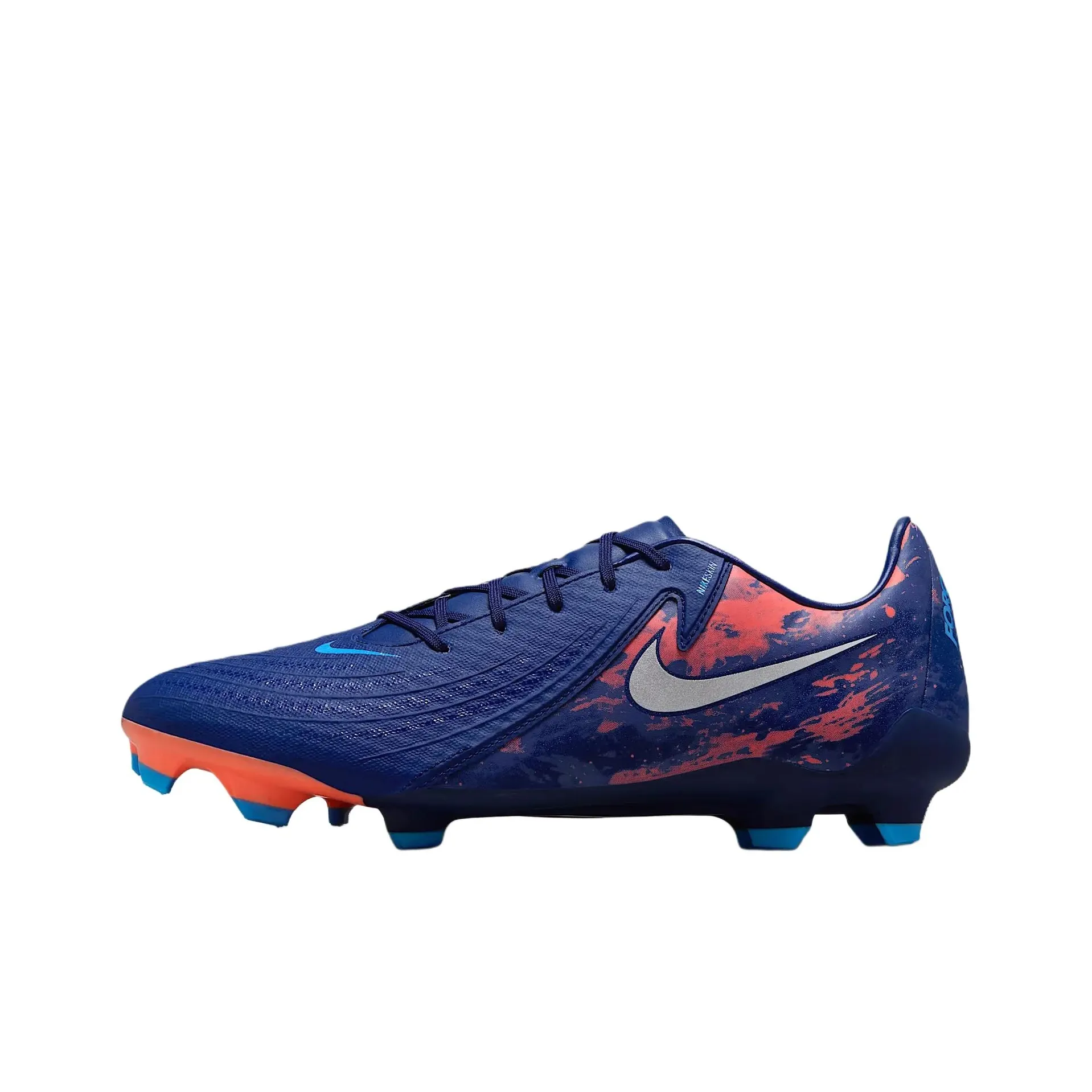 Nike Phantom GX 2 Academy MG MULTI Ground Slip-resistant Abrasion-resistant Football Cleats Unisex Blue Найк Phantom GX 2 Academy MG MULTI Ground Противоскользящие Износостойкие Футбольные бутсы Унисекс Синий