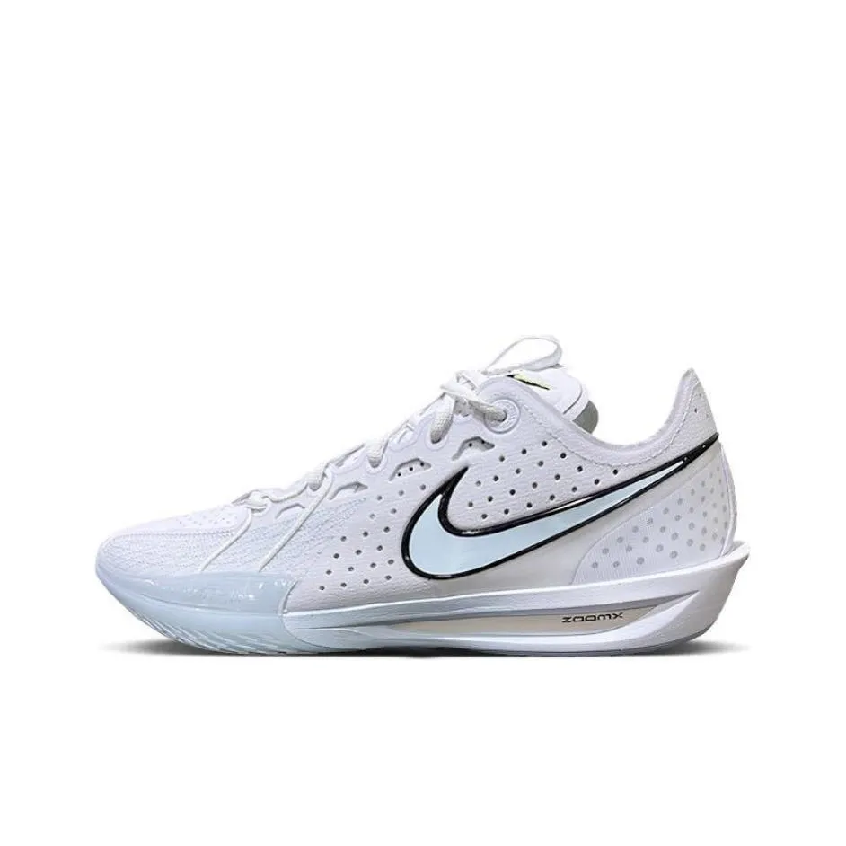 Nike Air Zoom G.T. Cut 3 Anti Slip Wear Resistant Low Top Basketball Shoes Men's White