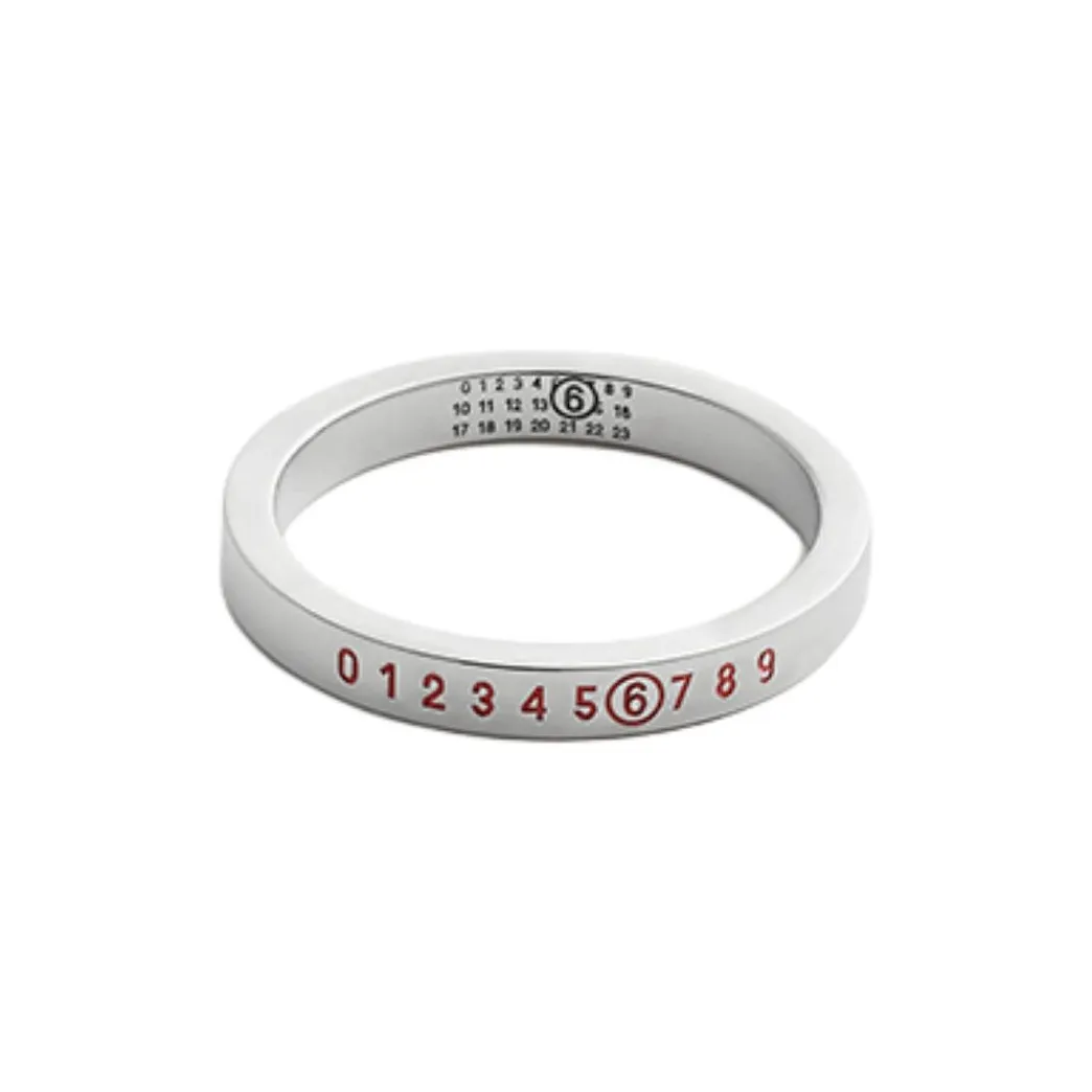 MM6 Maison Margiela Brass Rings Unisex Silver