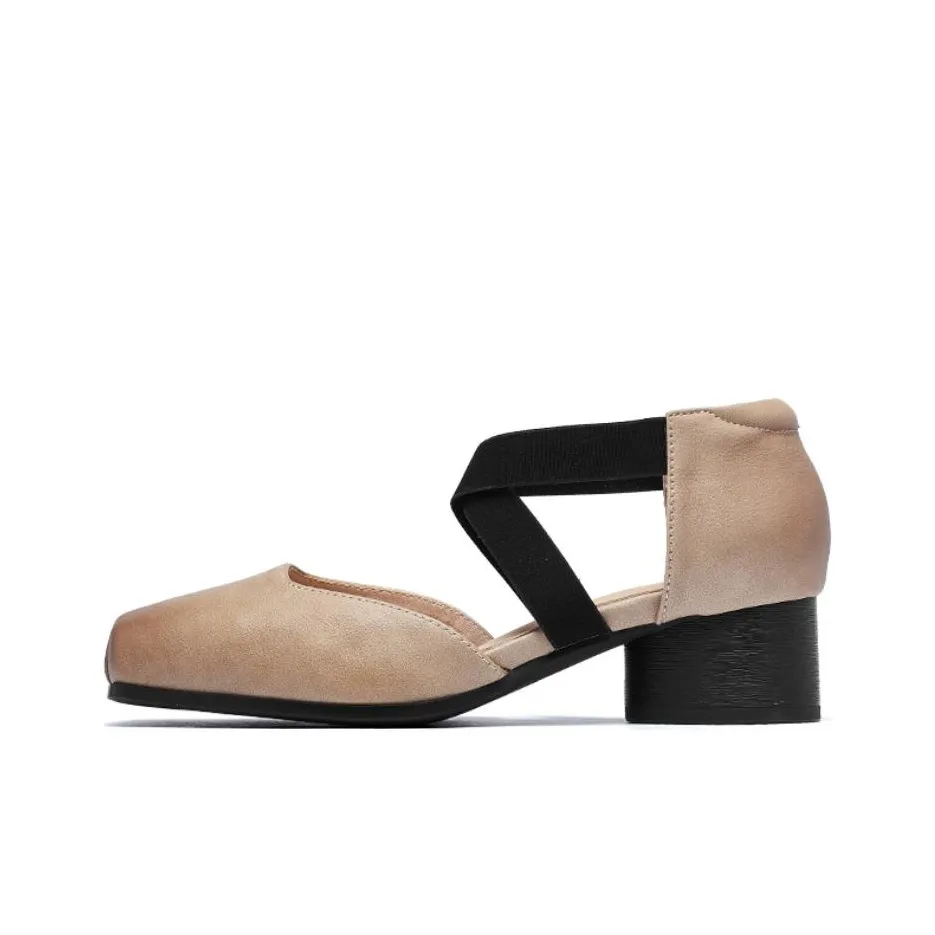 AGSDON Грубый каблук Туфли Мэри Джейн 4CM Женские