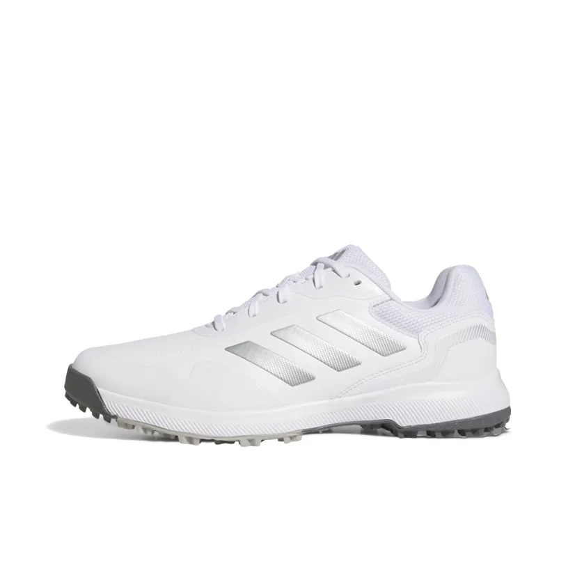 Adidas Traxion Cushioned Slip Resistant Low Top Golf Shoes Men's White Silver