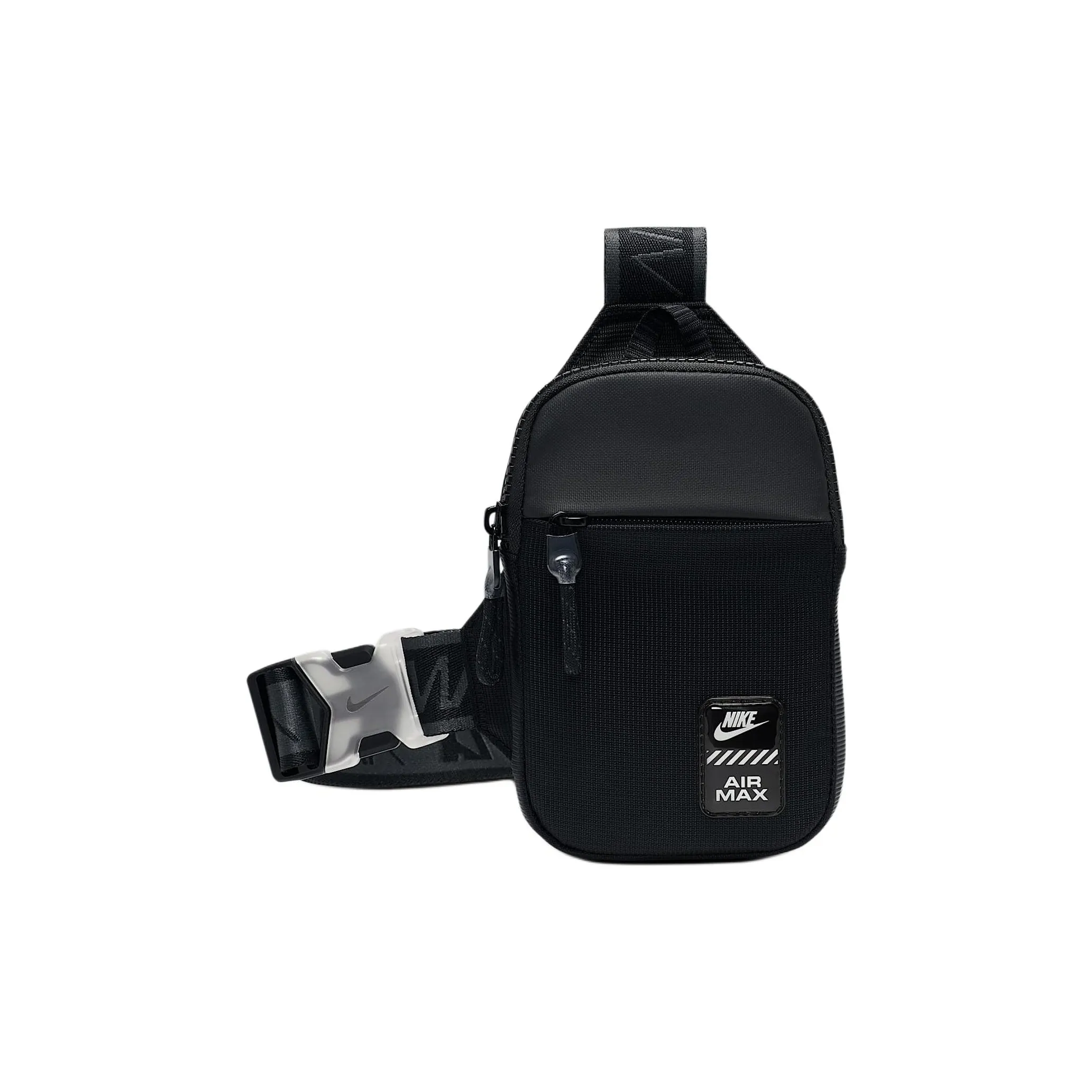 Nike Nylon One Shoulder Crossbody Bag, Sling Bag Regular Unisex Black