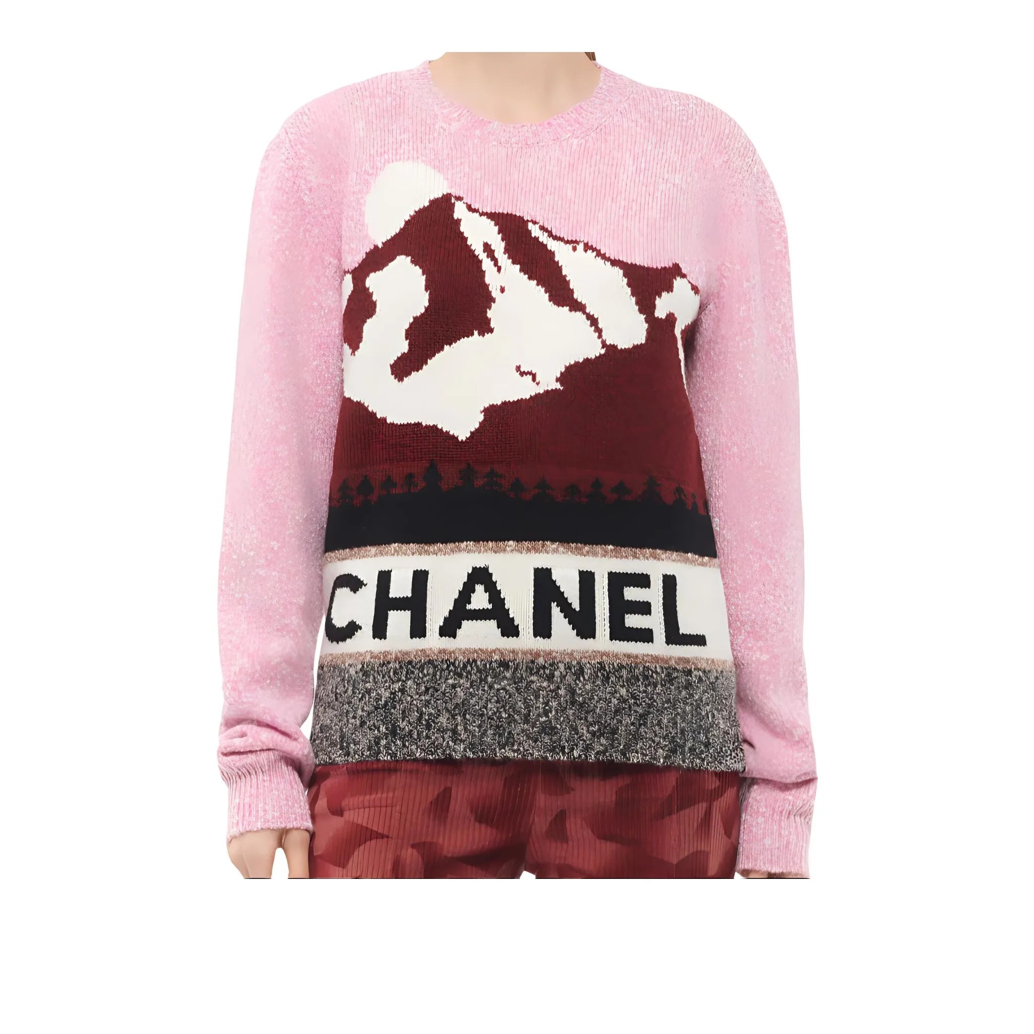 CHANEL COCO NEIGE Series FW24 Sweater Women's Pink