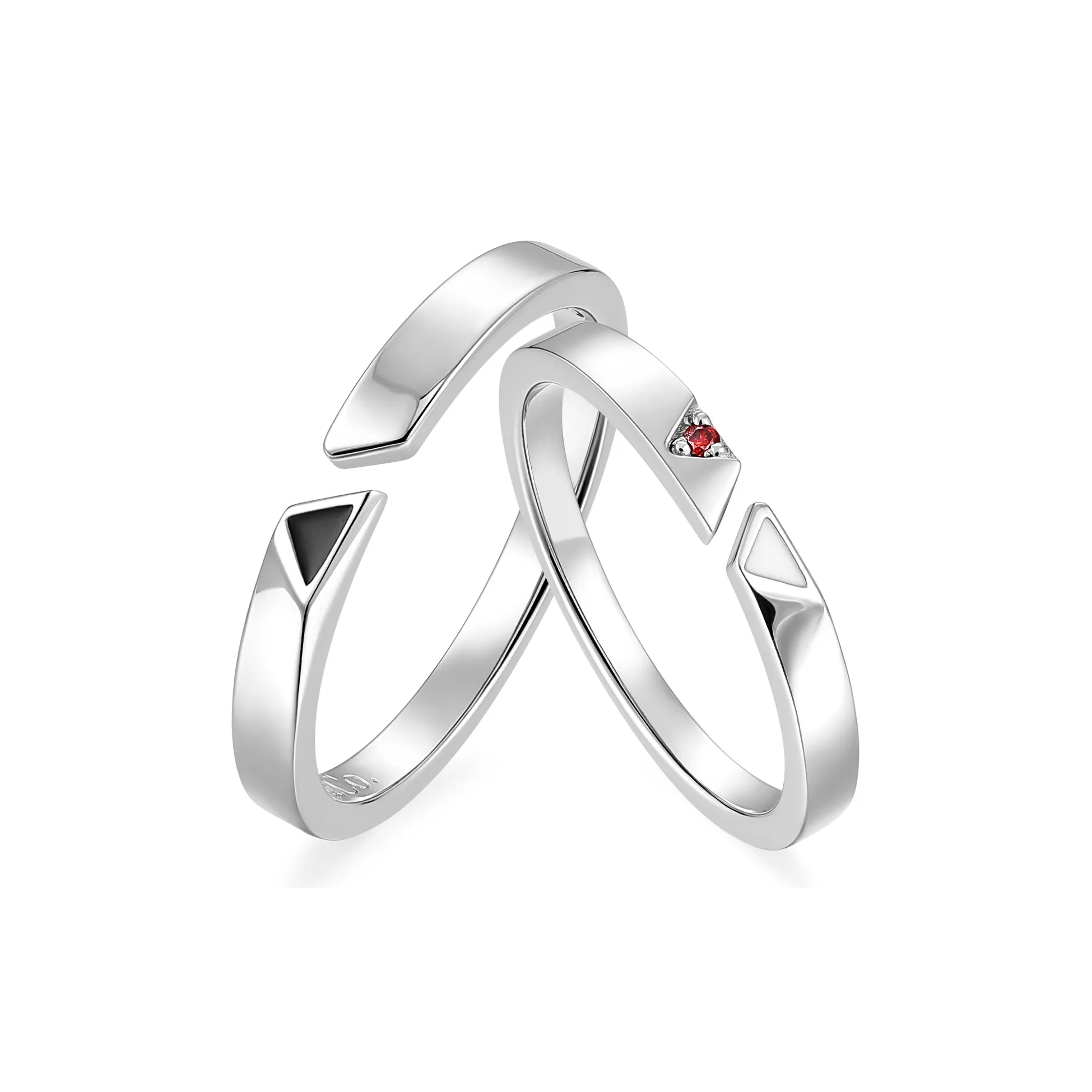 I Do&Co. 925 Sterling Silver Synthetic Cubic Zirconia Rings Unisex