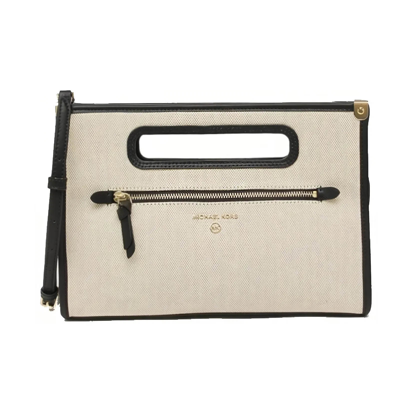 MICHAEL KORS MICHAEL KORS Luggage Collection Canvas Bag, Crossbody Handbag Tubas Women's Black White Multicolor