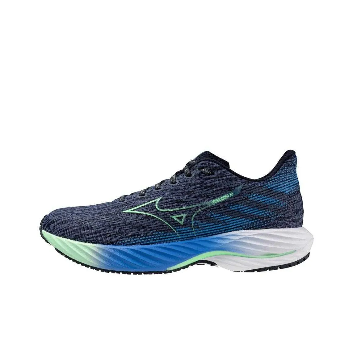 Mizuno Wave Rider 28 противоскользящие низкие беговые кроссовки мужские винтажный индиго