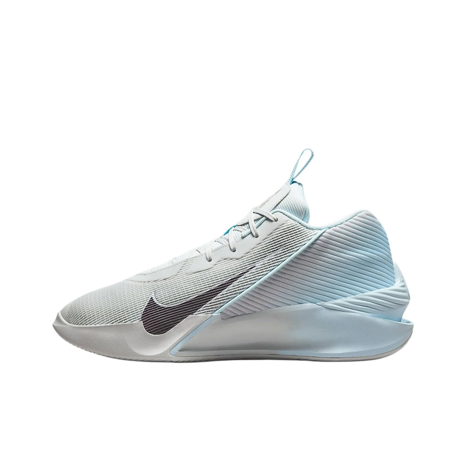 Nike Slip-resistant Abrasion-resistant Low-top Basketball Shoes Men's White Blue