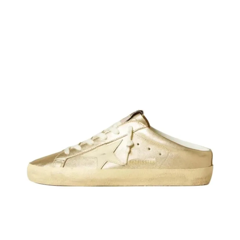 Golden Goose Super Star Rubber Sole Slip Resistant Closed Toe Slippers Women's Gold