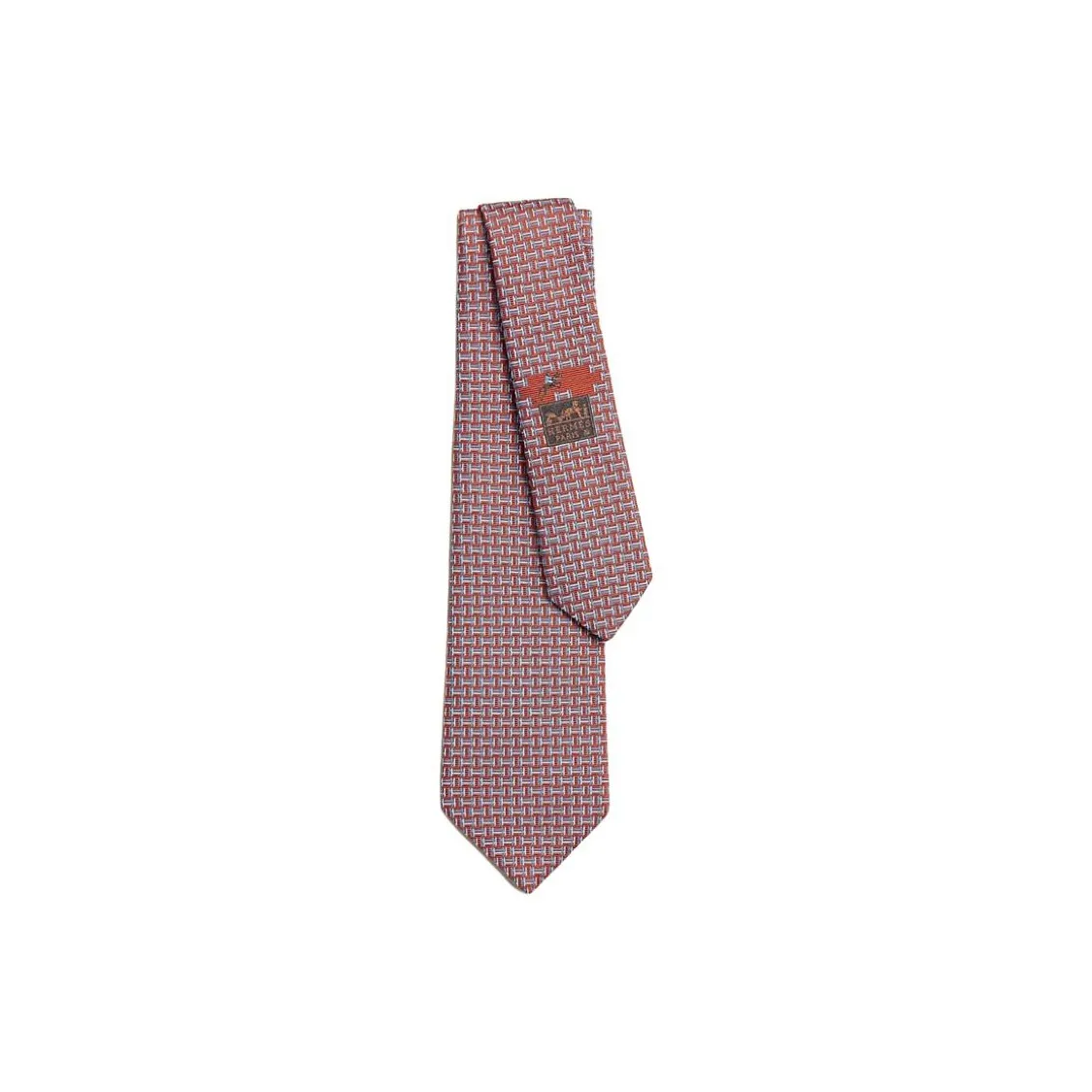 HERMES Silk, Mulberry Silk Ties Men's Orange