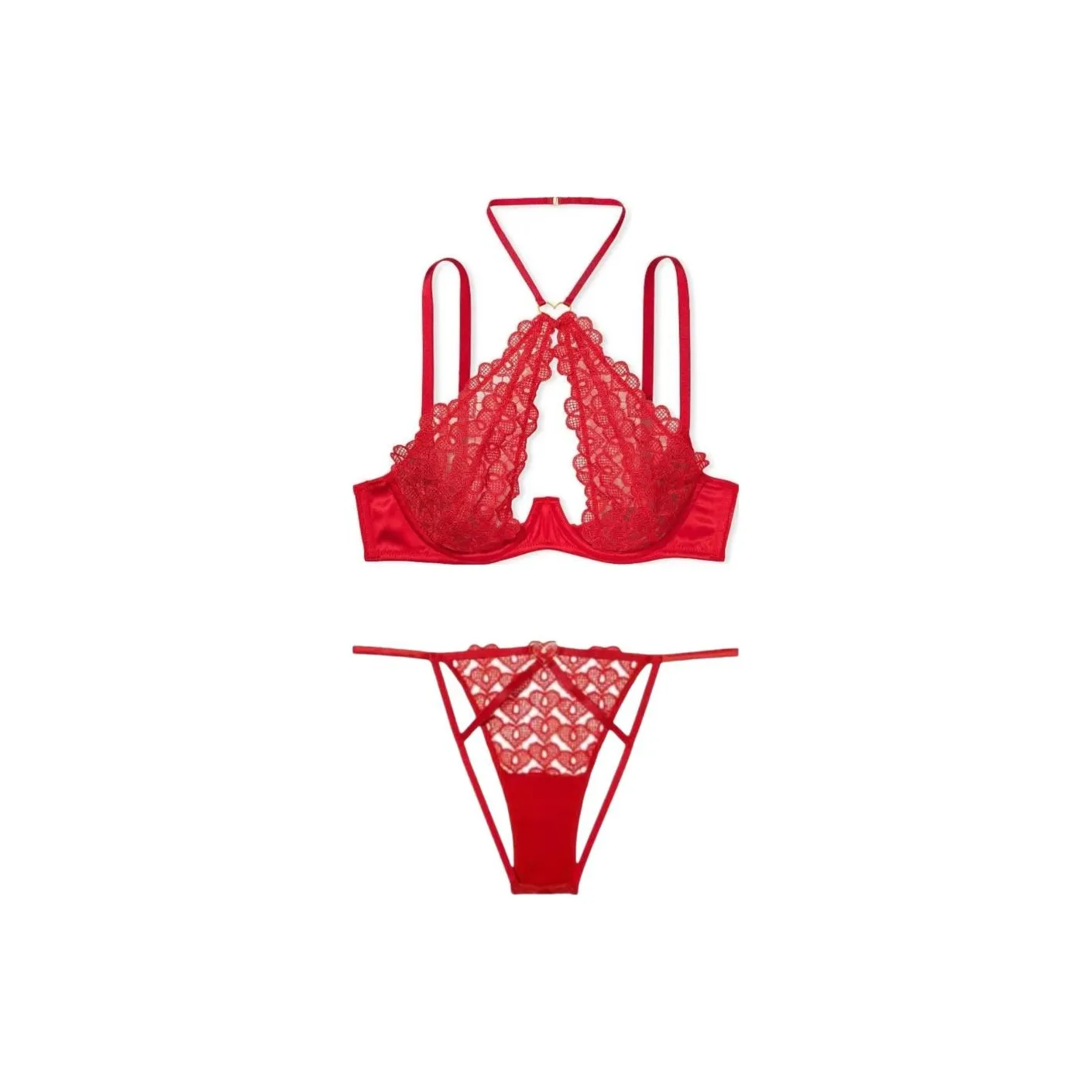 Victoria's Secret Комплект нижнего белья для женщин красный