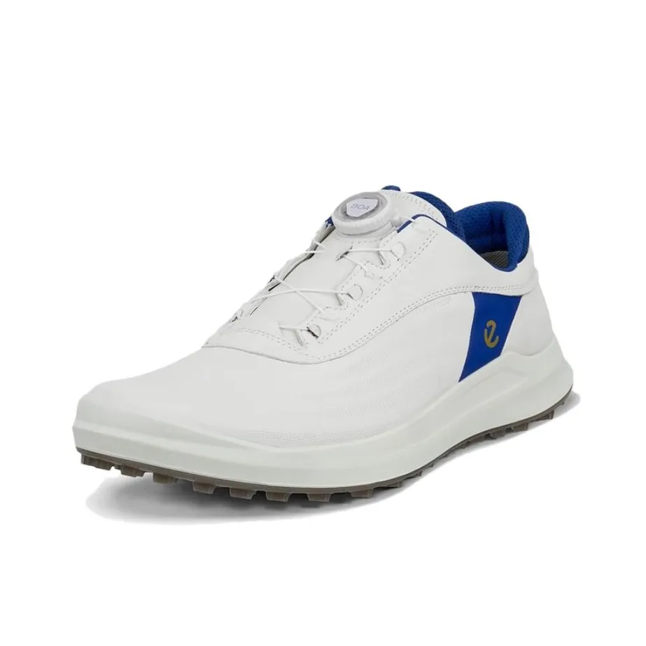 Ecco Ядерный Slip-Resistant Abrasion-Resistant Низкий Топ Обувь для гольфа Мужская Белый Синий