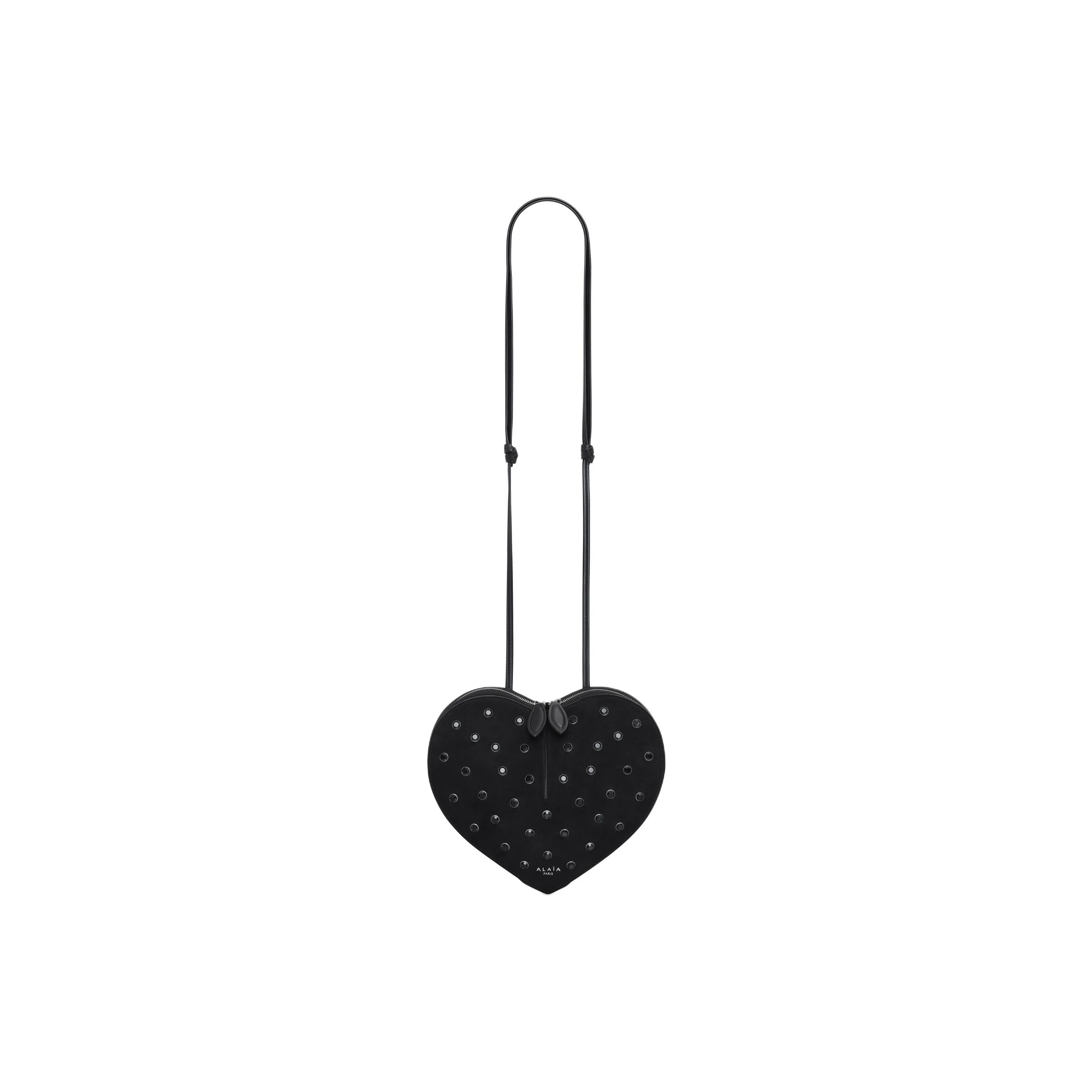 Alaia Goatskin Heart Shaped Bag, Crossbody Bag, Shoulder Bag Women's Black