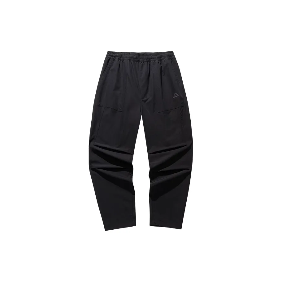 Anta Outdoor Collection Earthy Case 2.0 Knitted Sports Pants Men's Basic Black