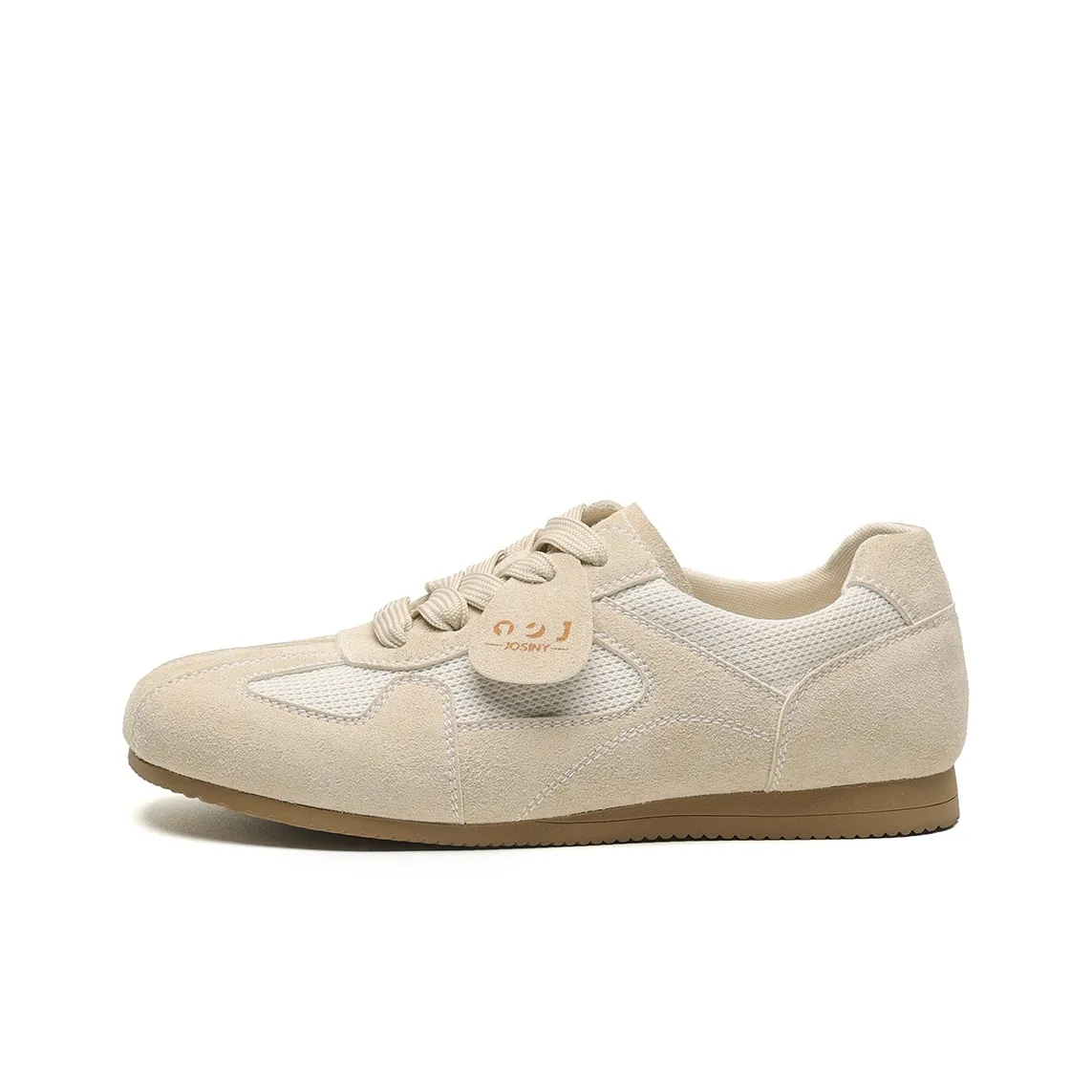 JOSINY Slip Resistant Low Top Skateboard Shoes Women's Ecru