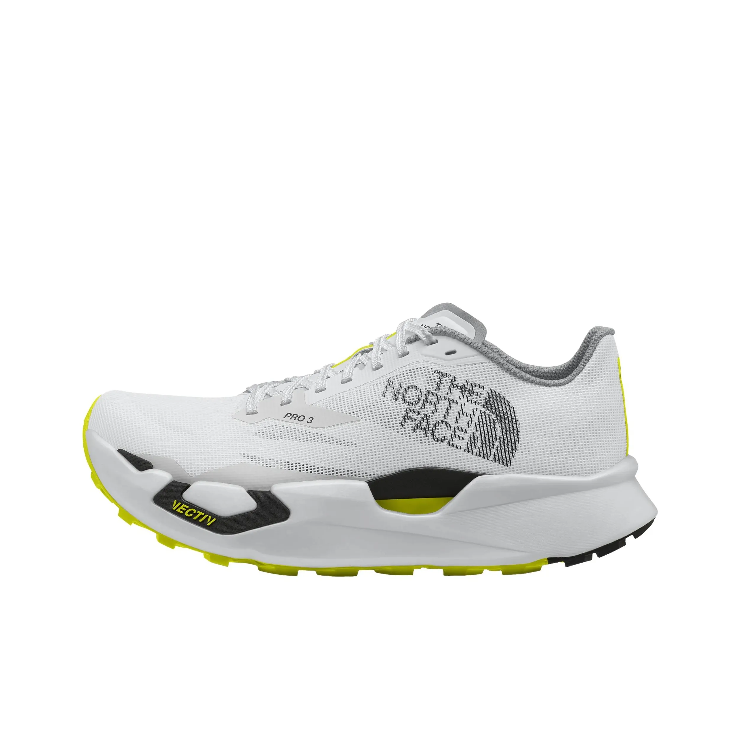 THE NORTH FACE VECTIV Pro 3 Дышащая Поддержка Низкие Кроссовки для Беговых Пути Унисекс Белые