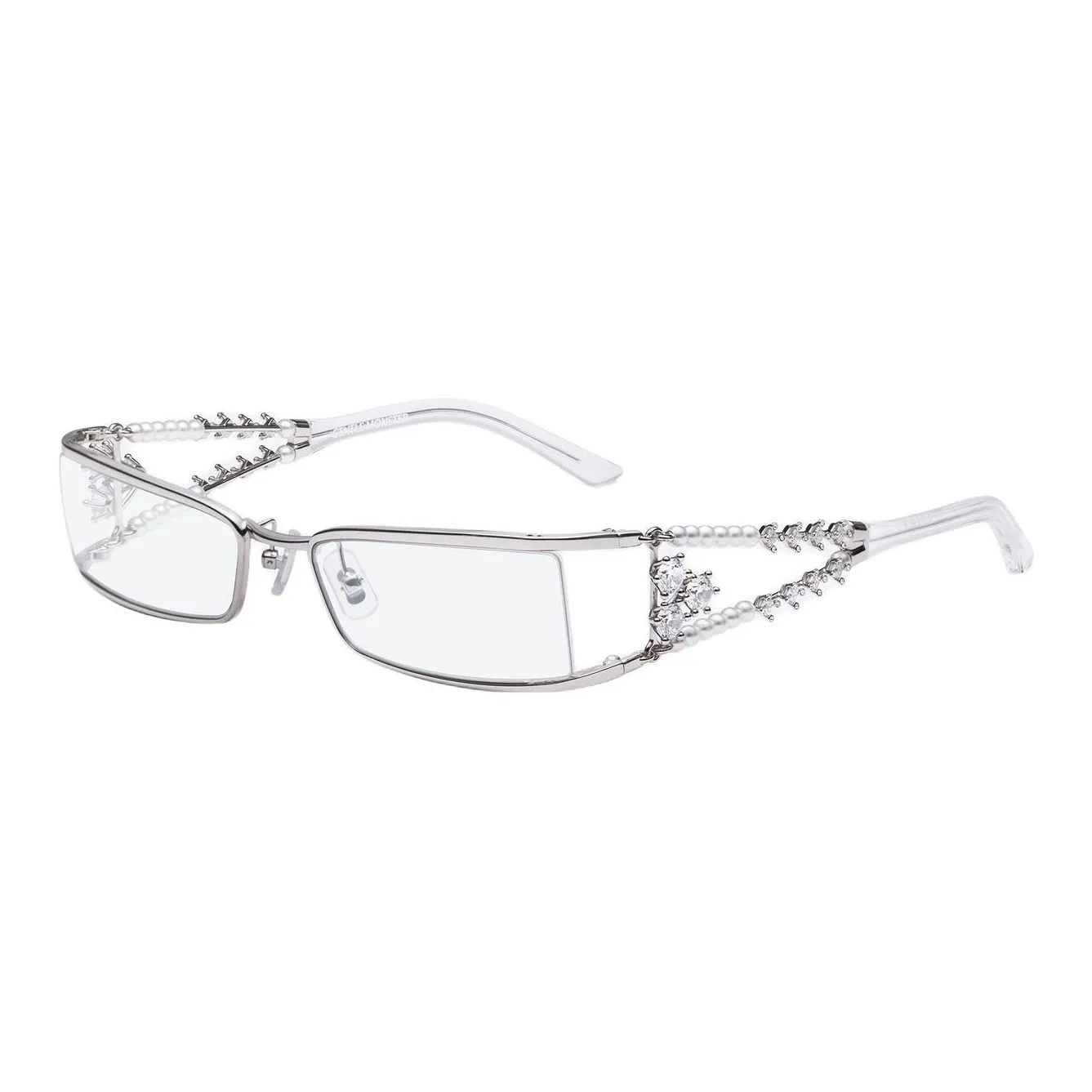 GENTLE MONSTER Металл Прямоугольные Оправы для очков Унисекс Серебряный