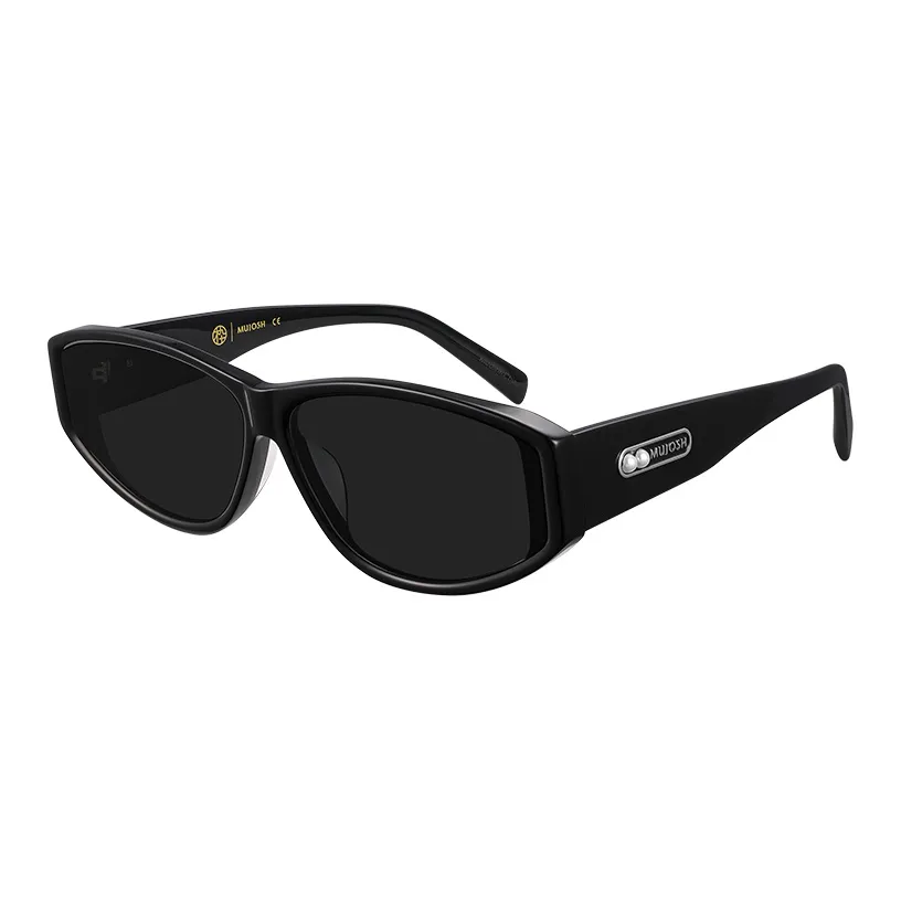 MUJOSH Astral Series Plate Frame Oval Sun Protection Sunglasses With UV Protection And Eye Protection Unisex