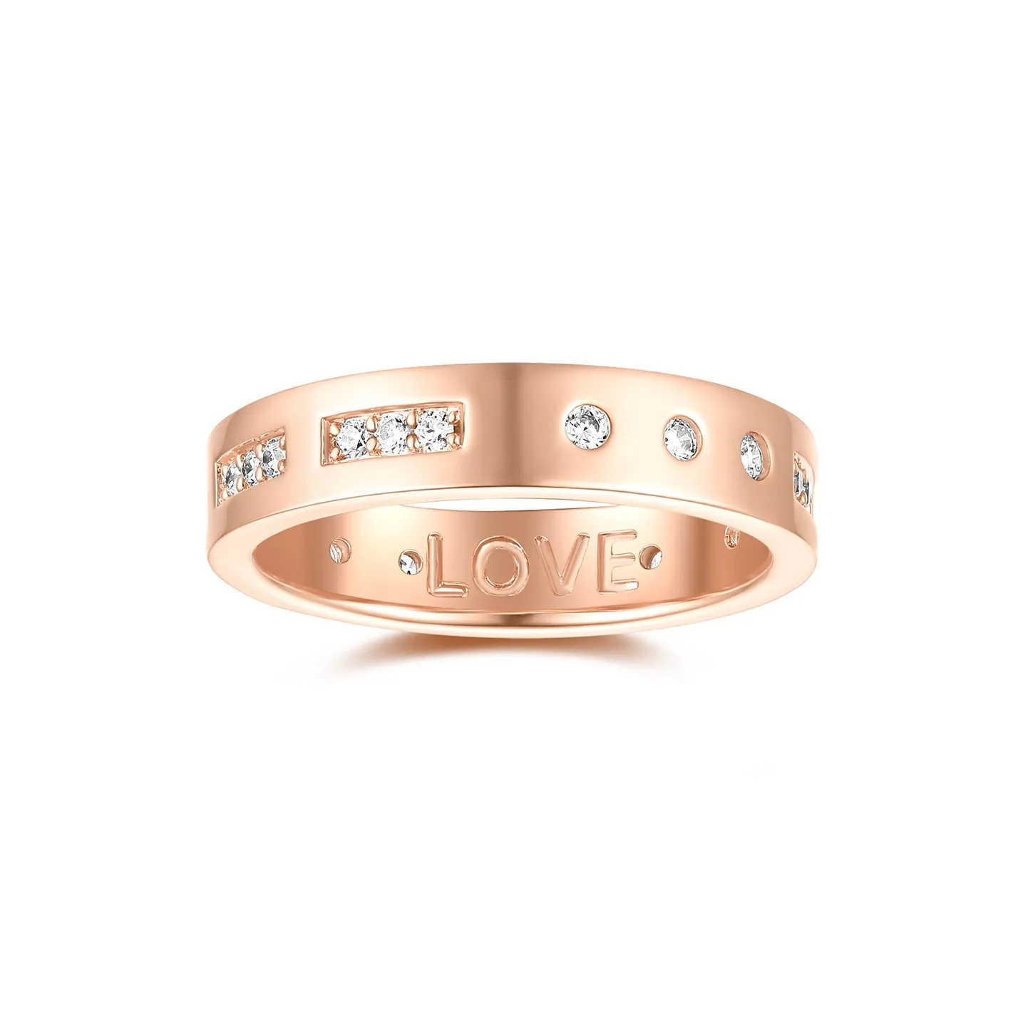 Apm Monaco MORSE CODE Медный Сплав Кольца Унисекс Розовое Золото