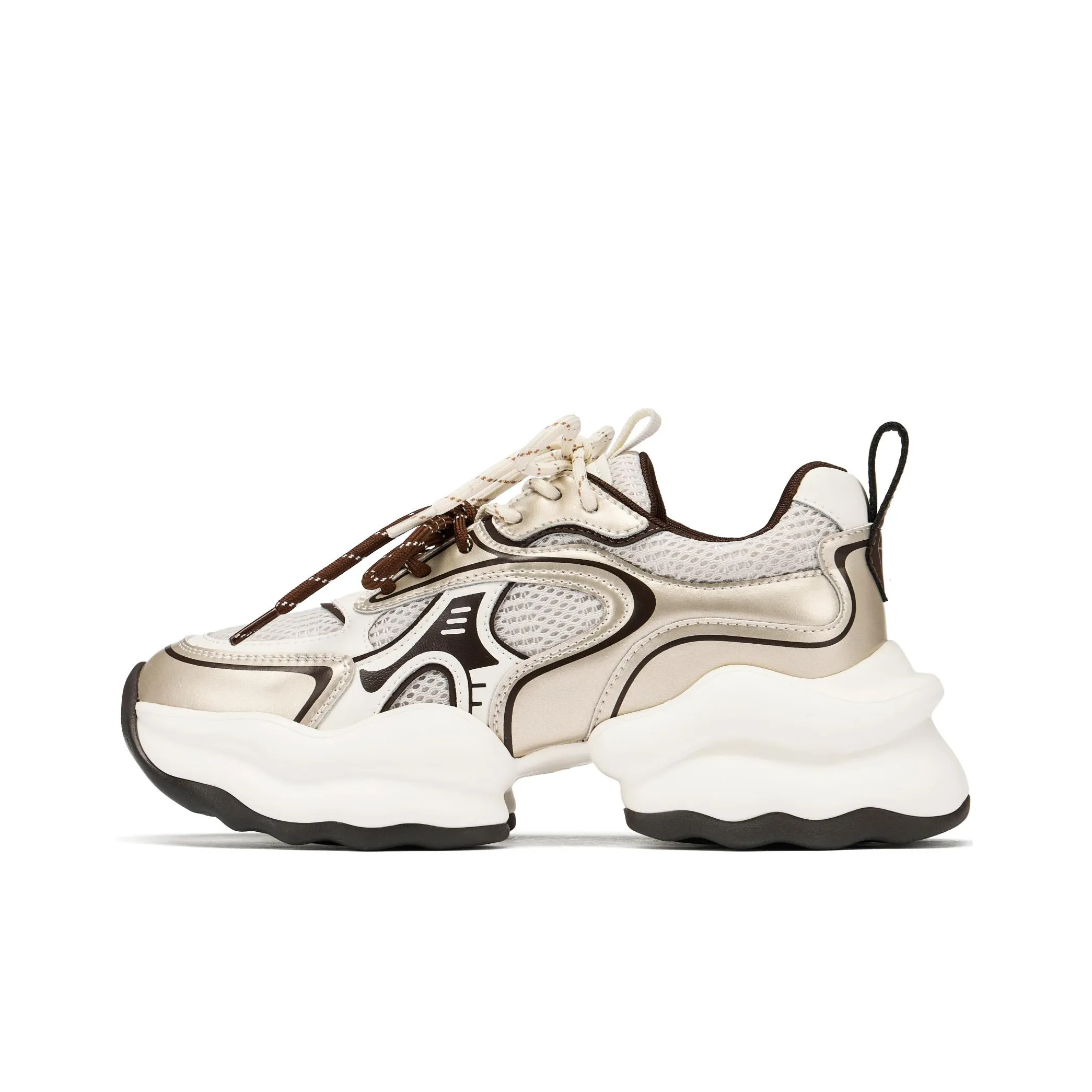 73Hours Кокосовое молоко Желе Противоскользящий Устойчивый к истиранию Низкий Топ Кроссовки с подошвой похожей на носки Женские Золото Серый