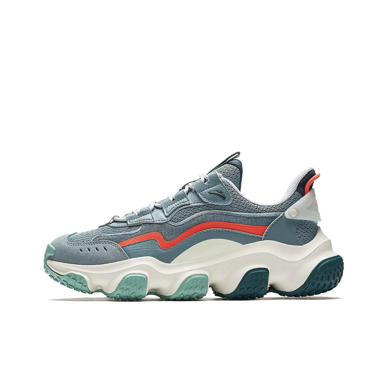 ANTA Амортизаторы Shock Abrasion Resistant Slip Resistant Низкий Топ Толстая подошва Кроссовки Мужские Серый Белый Апельсин