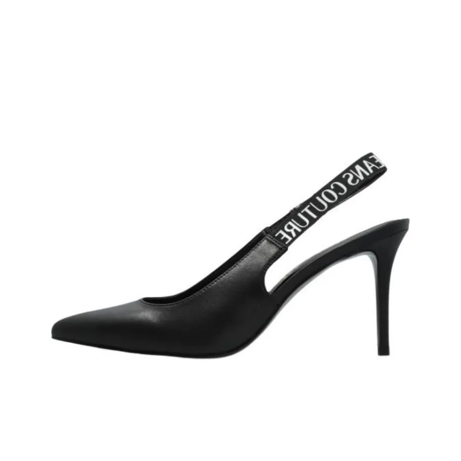 VERSACE JEANS COUTURE Slim Heel High Heels 9.5cm Women's Black