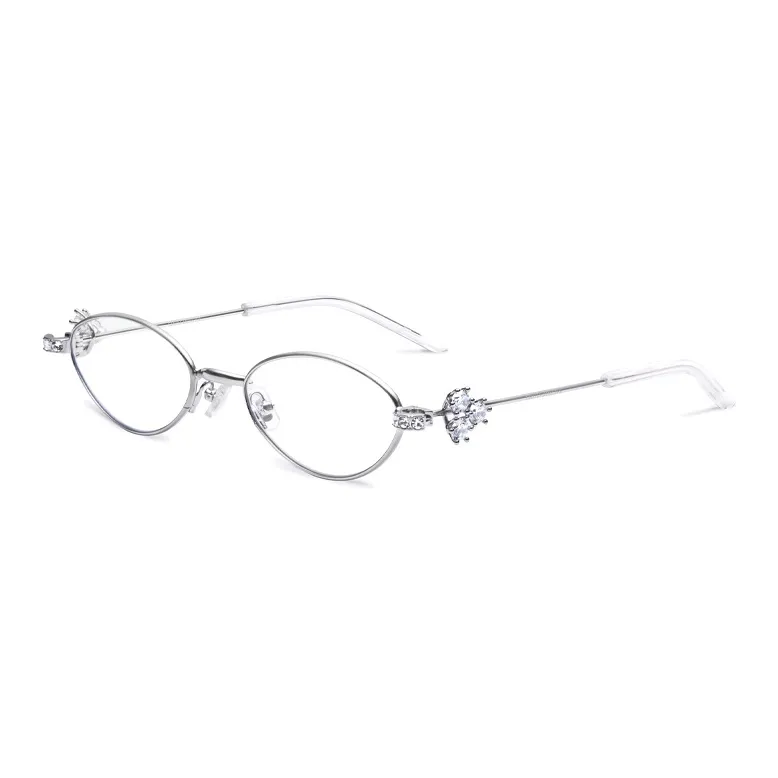 GENTLE MONSTER Металл Овал Оправы для очков Женские Серебряный