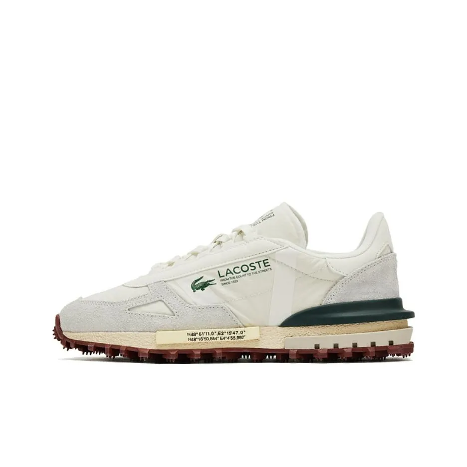 LACOSTE Elite Active Low Top Casual Shoes Men's White Green