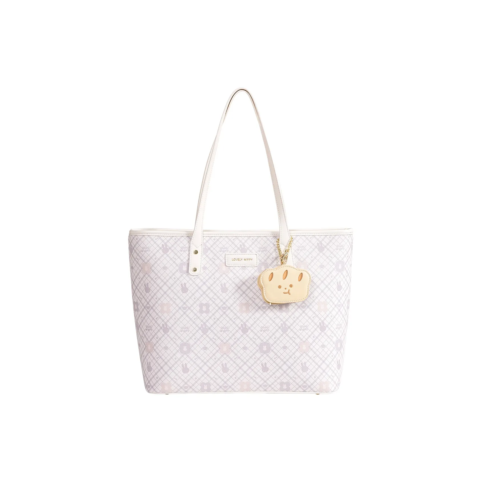 MIFFY Сумка Tote из синтетической кожи сумка для покупок подмышечная сумка сумка через плечо белый розовый