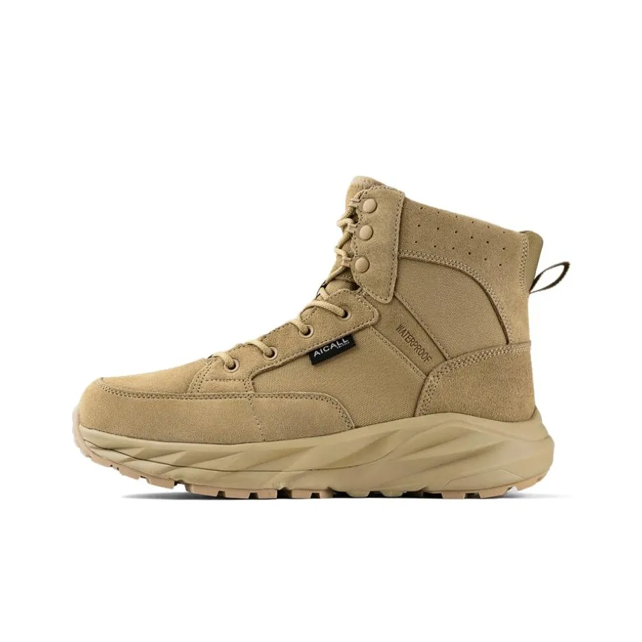 FFREE SOLDIER Cushioning Waterproof High Top Hiking Shoes Men's Sand