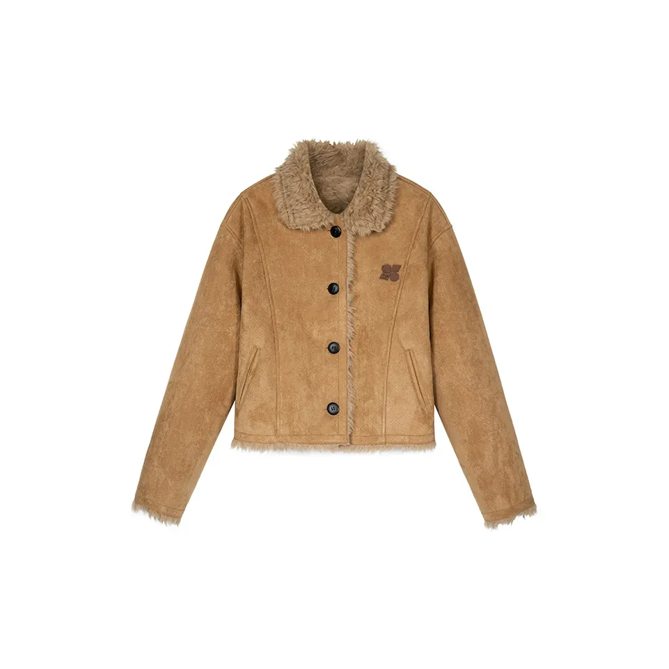 KING PRINCE Бархат Feel Пальто Унисекс Верблюжий