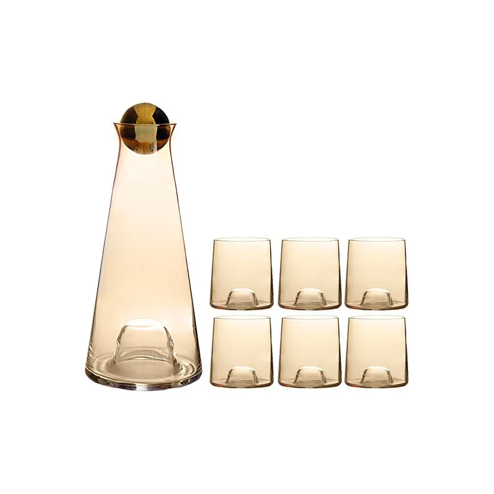 Good Housekeeper Luxury Danish Zettle Set For Home Use-Living Room Nordic Style Glass Water And Juice Carafe 280-1100ml